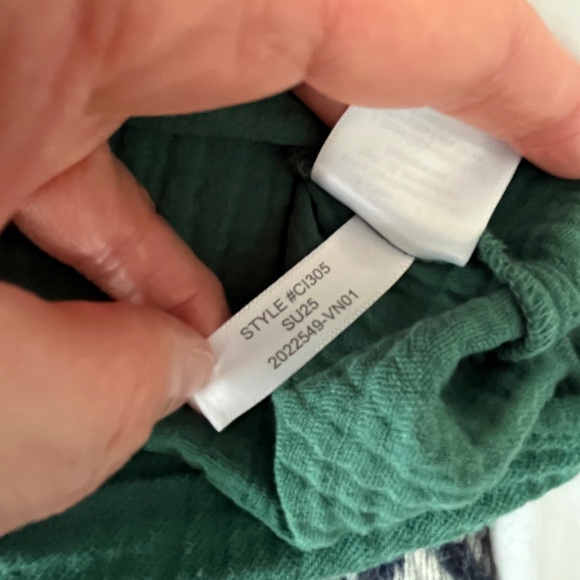 J.Crew Factory Lamppost Green Gauze blouse - Picture 7 of 11